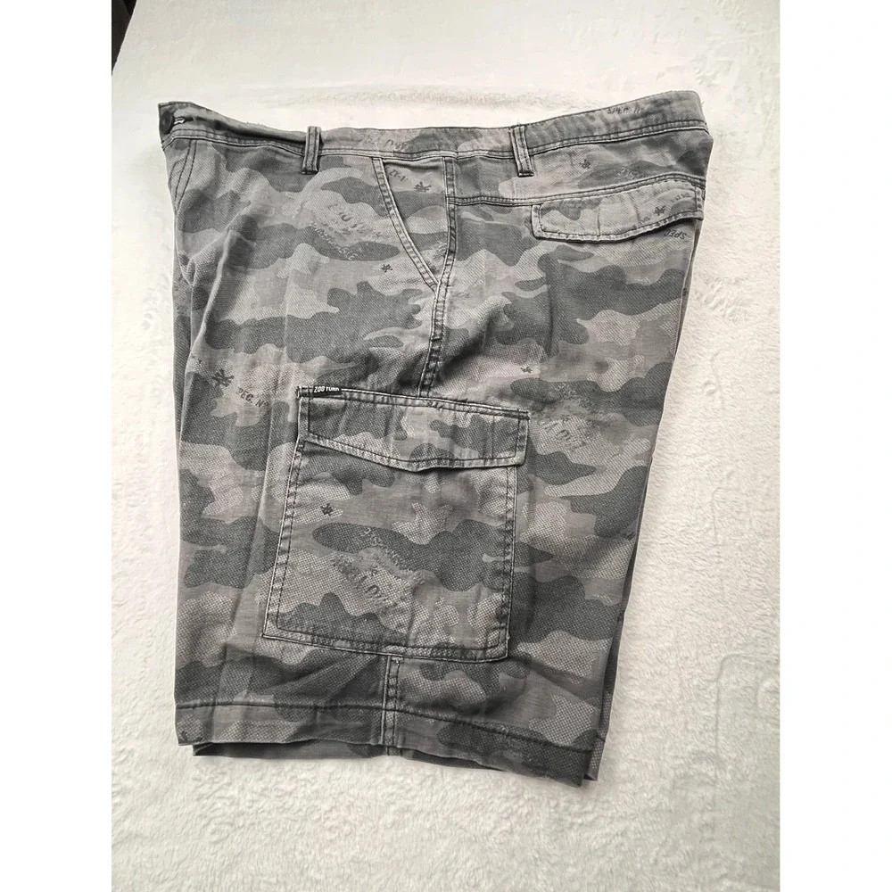 Zoo York Cargo Shorts Mens 40 Grey Camo Stretch Skate Pockets Type ZY-1